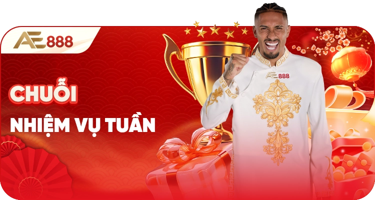 Khuyến mãi chuỗi nhiệm vụ mỗi tuần AE888 dành cho tân thủ